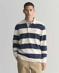 Heren Gant Blokstreep Jeavy Rugger Polo in Blauw