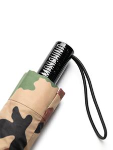 Moschino camouflage-print foldable umbrella - Zwart