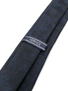 Versace Zijden stropdas met Barocco jacquard - Blauw