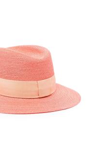 maisonmichel Maison Michel Henrietta geweven fedora hoed - Oranje