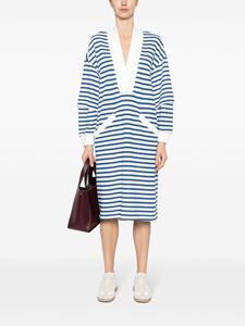 ioanaciolacu Ioana Ciolacu Gestreepte midi-jurk - Blauw
