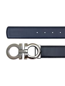 Ferragamo Omkeerbare leren gancini riem - Blauw