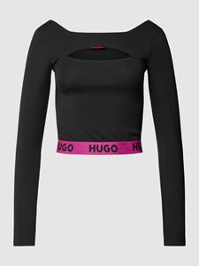 HUGO Shirt met lange mouwen en cut-out, model 'KAT'
