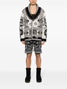 Alanui Shorts met bandanapatroon - Zwart