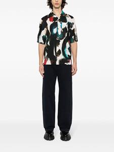 dolce&gabbana Dolce & Gabbana Katoenen straight broek met logoplakkaat - Blauw