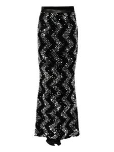 STYLAND Maxi-rok met pailletten - Zwart