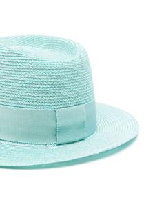 maisonmichel Maison Michel André geweven fedora hoed - Blauw