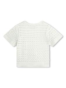 chloékids Chloé Kids Opengebreid T-shirt - Wit