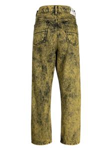 Namacheko Gebleekte straight jeans - Geel