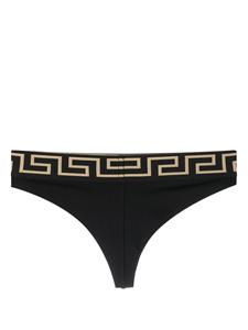 Versace Slip met Griekse print - Zwart