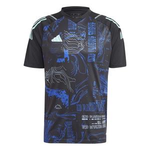 Adidas Trainingsshirt Tiro Graphic - Zwart/Blauw