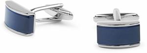 Manchetknopen Suitable Manchetknoop Rechthoek Blauw Zilver