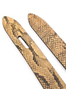 isabelmarant ISABEL MARANT Lecce leren riem met slangenprint - Beige