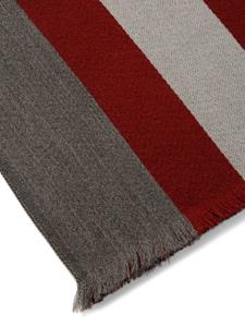 Bally patterned-jacquard reversible wool scarf - Grijs