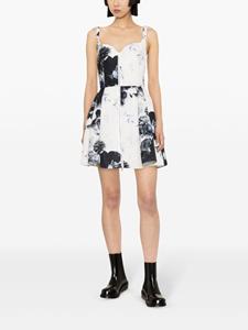 alexandermcqueen Alexander McQueen Midi-jurk met bloemen jacquard - Wit