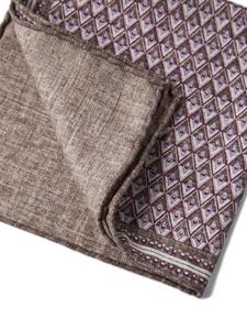 brunellocucinelli Brunello Cucinelli Zijden pochet met geometrisch patroon - Bruin