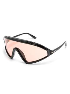 tomfordeyewear TOM FORD Eyewear Zonnebril met schild montuur - Zwart