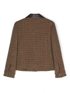 poloralphlaurenkids POLO RALPH LAUREN KIDS Shirtjack met pied-de-poule print - Bruin
