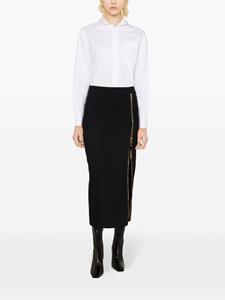 Moschino Straight midi-rok met logo - Zwart