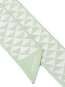 Prada Twill sjaal - Groen