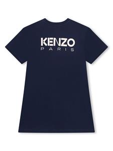 Kenzo Kids Jurk met bloemenprint - Blauw