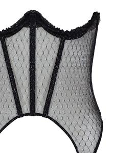 Kiki de Montparnasse Les Follies mesh corset - Zwart