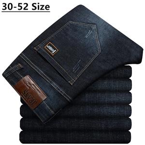 YL Mall KEEP-44 Plus Size Heren Losse Rechte Jeans Klassieke Zakelijke Broek Jean Broek Heren Merk Zwart Blauw