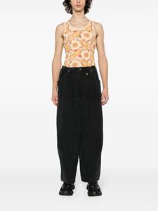lỰuĐẠn LỰU ĐẠN Geribbelde tanktop met logoprint - Geel