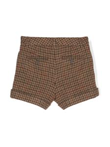 poloralphlaurenkids POLO RALPH LAUREN KIDS Wollen shorts met pied-de-poule-print - Bruin