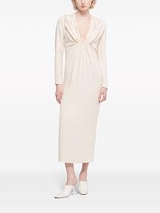 AZ FACTORY Aphrodite gathered midi dress - Beige