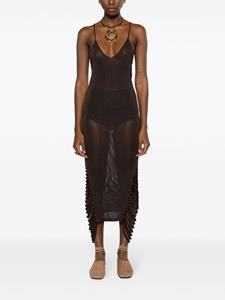 aislingcamps AISLING CAMPS Stalacite midi-jurk - Bruin