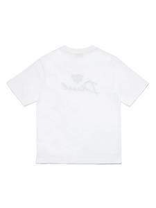 Diesel Kids T-shirt met geborduurd logo - Wit