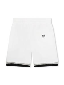 givenchykids Givenchy Kids Trainingsshorts met logoprint - Wit