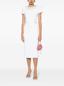 jennypackham Jenny Packham Midi-jurk met kralen - Wit