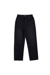 LOVJOI Damen vegan Gerade Jeans Medlar Overdyed Schwarz