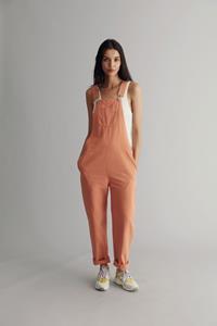 Damen vegan Latzhose Joy Orange