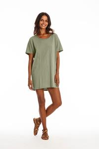 RAVENS VIEW IBIZA Damen vegan Kleid Jane Khaki Grün