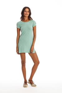 RAVENS VIEW IBIZA Damen vegan Minikleid Mia Cameo Grün