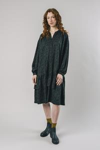 Brava Fabrics Damen vegan Dress Riding Boho Dunkelgrün