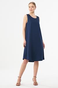 ORGANICATION Damen vegan Ärmelloses Kleid Navy