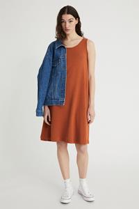 Infinitdenim Damen vegan Kleid Rundstrick Terracotta