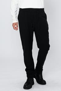 ThokkThokk Herren vegan Gewebte Hose Nadelstreifen Schwarz