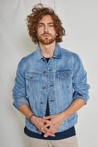 Kuyichi Herren vegan Jeansjacke Bourne Vintage Hellblau