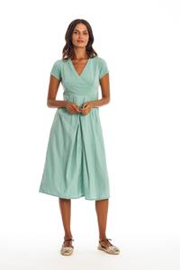 RAVENS VIEW IBIZA Damen vegan Kleid City Cameo Grün