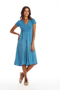 RAVENS VIEW IBIZA Damen vegan Kleid City Maui Blau