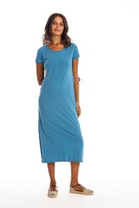 RAVENS VIEW IBIZA Damen vegan Kleid Lara Maui Blau