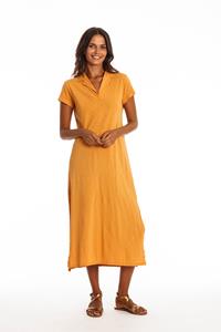 RAVENS VIEW IBIZA Damen vegan Kleid Alexa Gold Sand Gelb