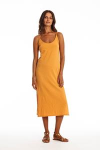 RAVENS VIEW IBIZA Damen vegan Kleid Rhea Gold Sand Gelb