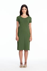 RAVENS VIEW IBIZA Damen vegan Kleid Zoe Waldgrün