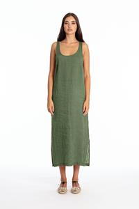RAVENS VIEW IBIZA Damen vegan Kleid Ariana Waldgrün